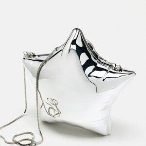 ZARA STAR BOX CLUTCH  NEW